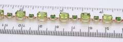 Powerful Yellow Gold Peridot and Tsavorite Bracelet
