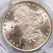 1884 0 Morgan Dollar PCGS MS64.