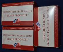 3x 2009 Silver Proof Sets