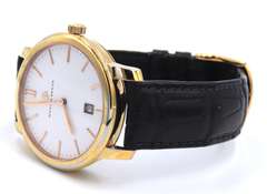 Martin Braun Rose Gold Black Leather Strap Watch