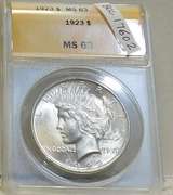 1923 Peace Dol ANACS MS-63  Georgeous!