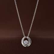 Horse Shoe Platinum over 925 Silver Pendant