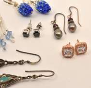 Playful Group of * Pairs of Sterling Earrings