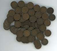 100 Nicer circulated Indian Head Cents, 1880's-1900's