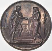 January 16, 1894 France Silver Marriage Token - Montagny