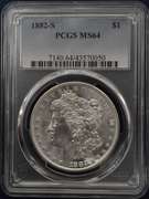 1882-S Morgan Silver Dollar PCGS MS64