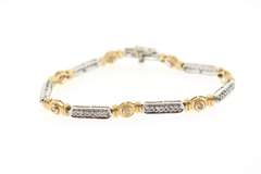 Two Tone 1+ctw Diamond Bracelet