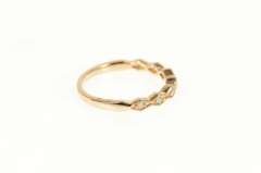 14K Rose Gold Diamond Stackable Milgrain Wedding Band Ring