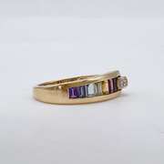 Designer 18kt Yellow Gold Gemstone Band Ring