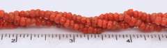 Coral Twisted Bead Necklace