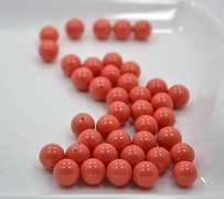 Coral Tone Shell Pearls, 40 Count 10mm Round Beads