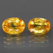 Glittering 2.28ct pair of golden Songean Sapphires