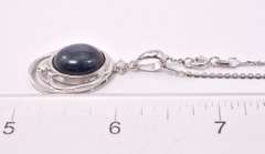 Amazing Massive 15.4CTS Cabochon-Cut Star Sapphire & 0.12CTW Diamond Pendant Neckace in Sterling Silver
