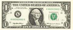 Superb Crisp 1999 $1 Note Dallas Binary Repeater Serial Number!