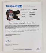 Ozzy Osbourne Signed Fender Blizzard Of Ozz  Graphics Photo Guitar BAS Witness