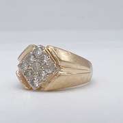 Men's 14kt Yellow Gold & Diamond Band Ring