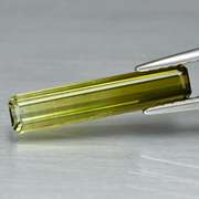 Bi-color! Olive to platinum gold! VVS! 1.64ct natural Tourmaline!