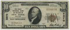 1929 Series $10 National of Chase Bank of New York, NY (2360)