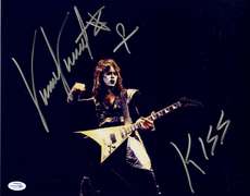 KISS Vinnie Vincent Autographed Signed 11x14 Photo V Guitar ACOA Witness ITP
