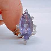 14kt Gold, Amethyst, & Diamond Cocktail Ring