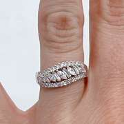 18kt White Gold & Diamond Band Ring