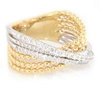 Gabriel & Co Diamond Bujukan Crisscross Ring