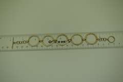Mexican Sterling Silver large Circle Link Bracelet