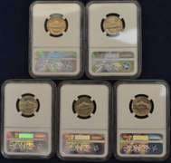 Lot Of 5 1950-D 5C NGC MS65