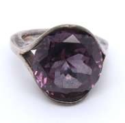 Vintage Sterling Silver Synthetic Alexandrite Ring