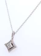 Stunning White Gold Diamond Pendant on Chain