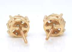 Wonderful 10kt Diamond Cluster Earrings