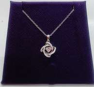Dancing Heart Center Stone Silver Pendant
