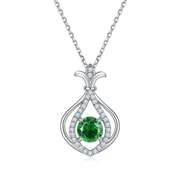 Beautiful VVS1 Lab Created Emerald Pendant