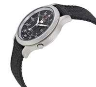 Seiko Black Dial Canvas Strap Automatic, New In Box.