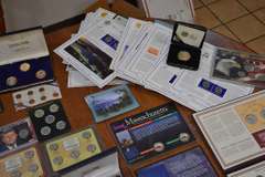 Lot Of Collectible Coins And Displays.