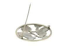 Sterling Silver Georg Jensen Butterfly Flower Round 783 Pin/Brooch
