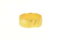 22K Yellow Gold Ornate Chinese Character Fortune Wrap Band Ring
