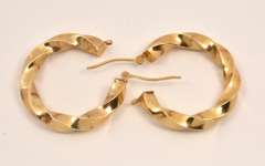 Quarter Sized Hoop Earrings