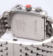 Michele Deco Diamond XL Mop Stainless Steel Watch