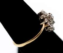Sparkling 10k Gold Halo Diamond Ring