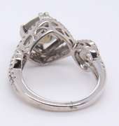 Dazzling 18kt White Gold Diamond Halo Split Shank Ring