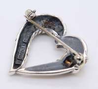David Yurman 2 Tone Cable Open Heart Brooch