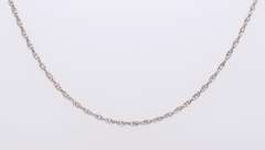 Vintage Sterling Silver Rope Chain Necklace