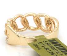 Graceful Yellow Gold Diamond open Link Band