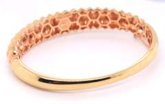 Wonderful 18kt Two Tone Gold Cuff Bangle