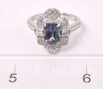 Delightful Spinel & Diamond Ring, Platinum