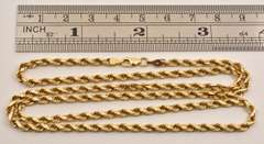 Sturdy 14k Solid Rope Necklace