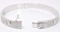 Incredible 18K White Gold Pave Diamond Bracelet