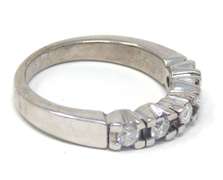 Flashy White Gold Diamond Band