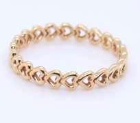 Beautiful Yellow Gold Pandora Linked Love Ring